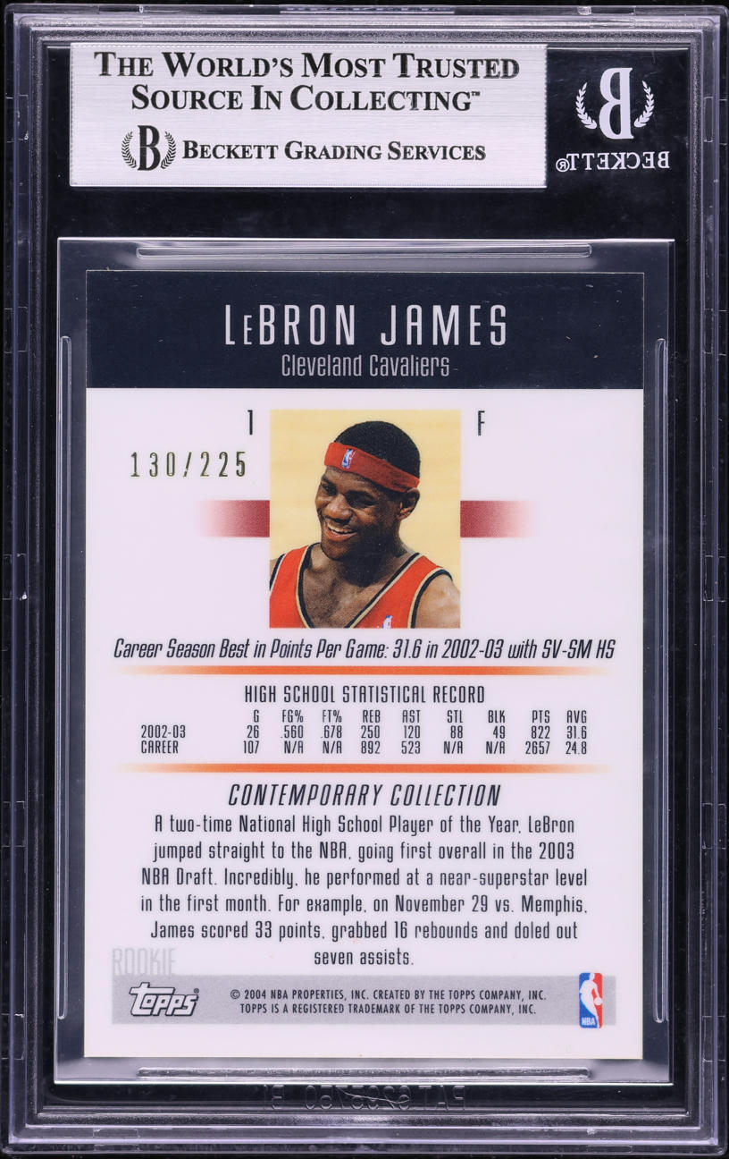 2003 Topps Contemporary Collection Red LeBron James ROOKIE /225 #1