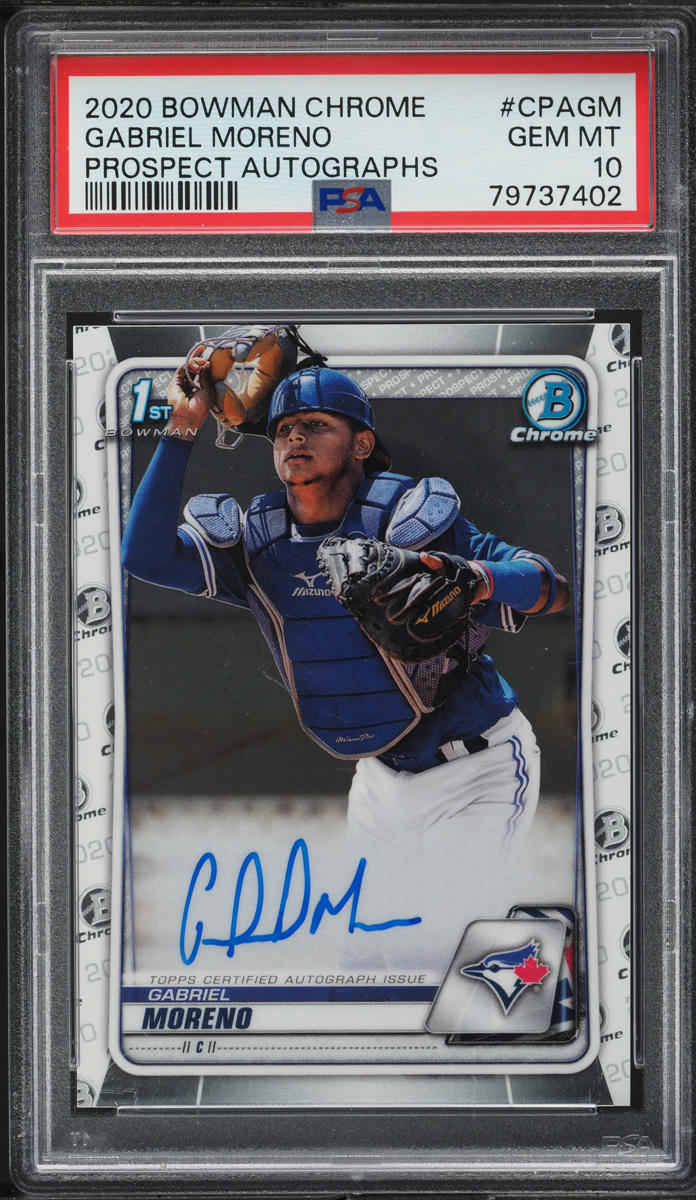 2020 Bowman Chrome Gabriel Moreno PROSPECT AUTO #CPA-GM PSA 10 GEM MINT