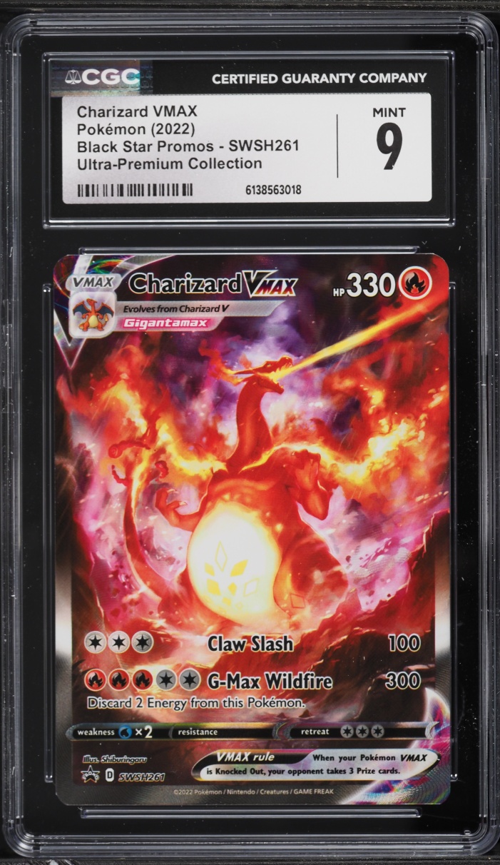 2022 Pokemon Sword & Shield Promo Ultra Premium Charizard VMAX #SWSH261 CGC 9 MINT