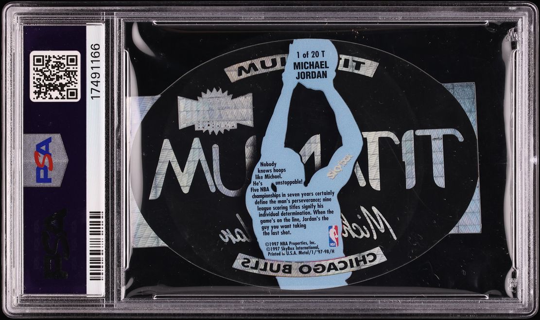 1997 Metal Universe Titanium Die-Cut Michael Jordan #1T PSA 10 GEM MINT