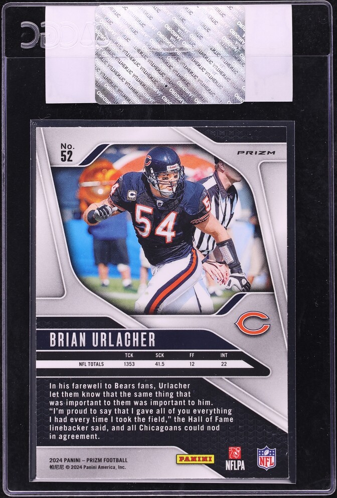 2024 Panini Prizm Silver Brian Urlacher #52 CGC AUTH