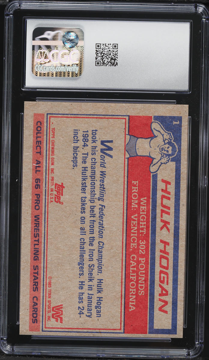 1985 Topps WWF Hulk Hogan #1 CGC 6 EXMT