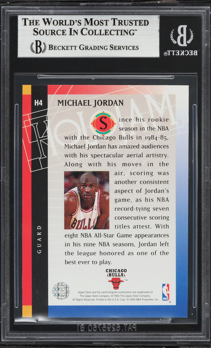 1993 Upper Deck Holojam Michael Jordan #H4A BGS 8 NM-MT