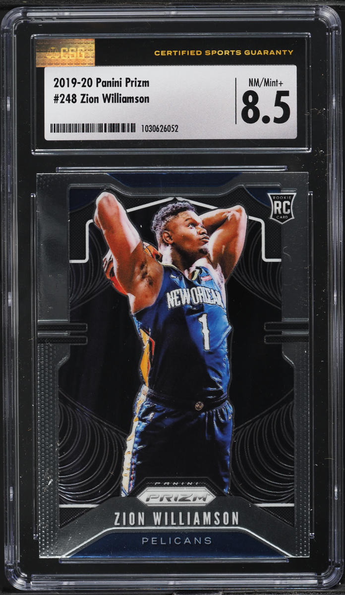 2019 Panini Prizm Zion Williamson ROOKIE #248 CSG 8.5 NM-MT+