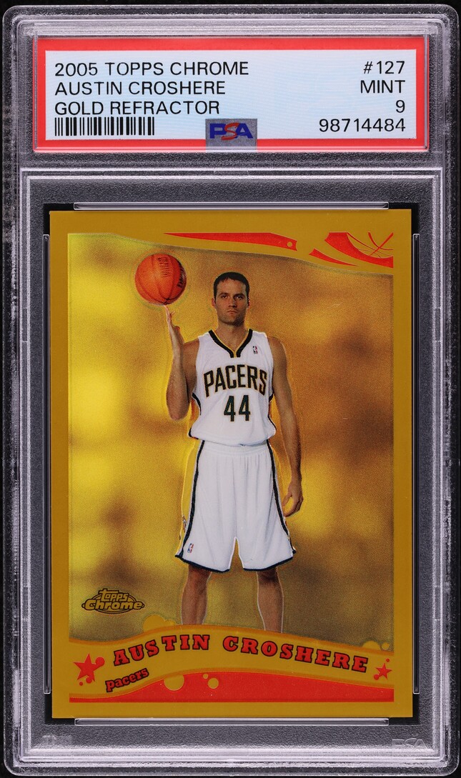 2005 Topps Chrome Gold Refractor Austin Croshere /99 #127 PSA 9 MINT
