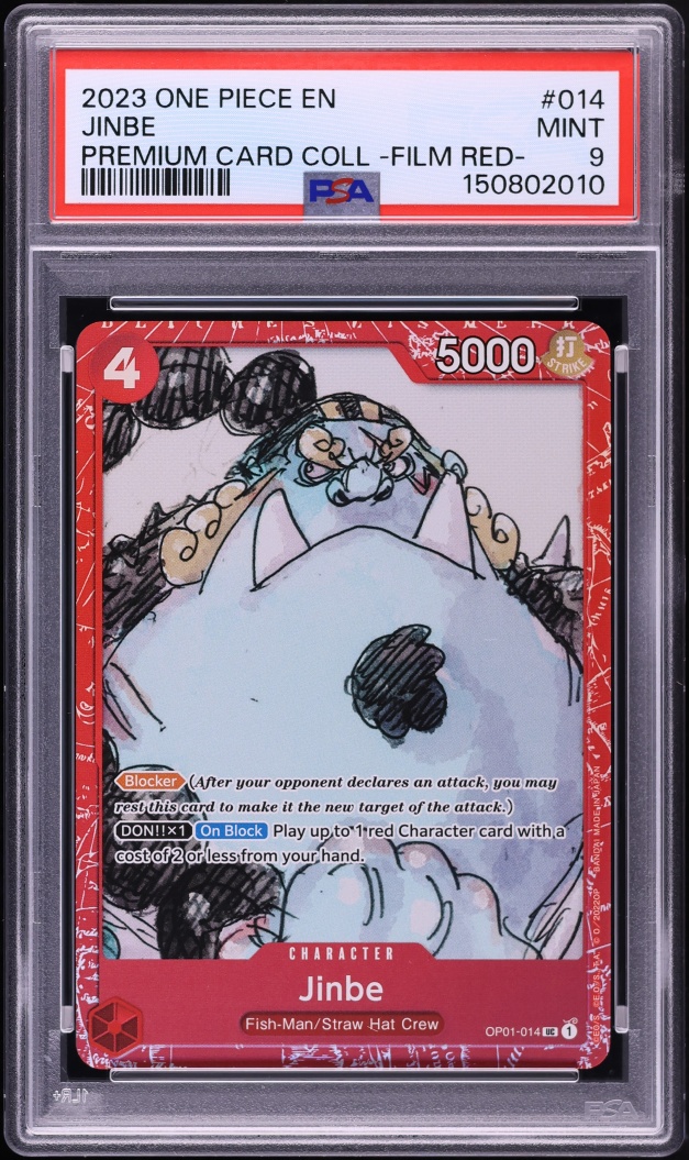 2023 One Piece Premium Collection Film Red Jinbe #OP01-014 PSA 9 MINT