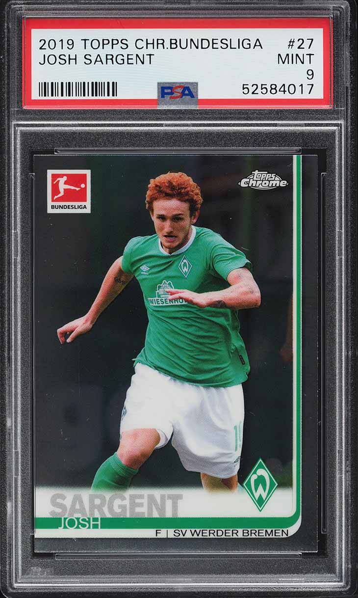 2019 Topps Chrome Bundesliga Josh Sargent #27 PSA 9 MINT