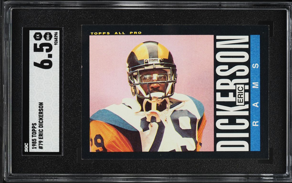1985 Topps Football Eric Dickerson ALL-PRO #79 SGC 6.5 EXMT+