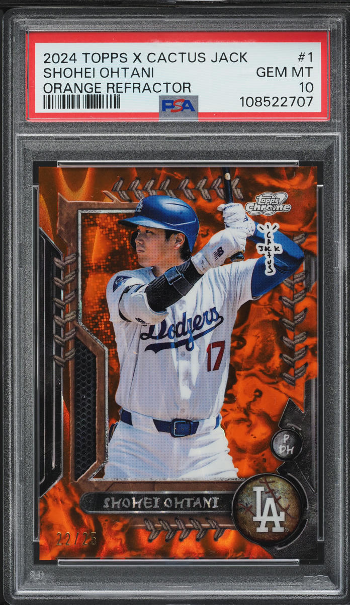 2024 Topps Chrome Cosmic X Cactus Jack Orange Ref Shohei Ohtani /25 #1 PSA 10