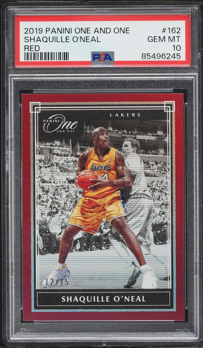 2019 Panini One And One Red Shaquille O'Neal /15 #162 PSA 10 GEM MINT