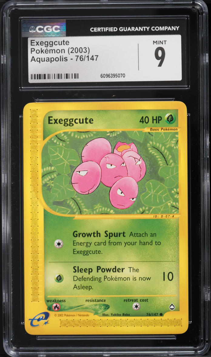 2003 Pokemon Aquapolis Exeggcute #76 CGC 9 MINT