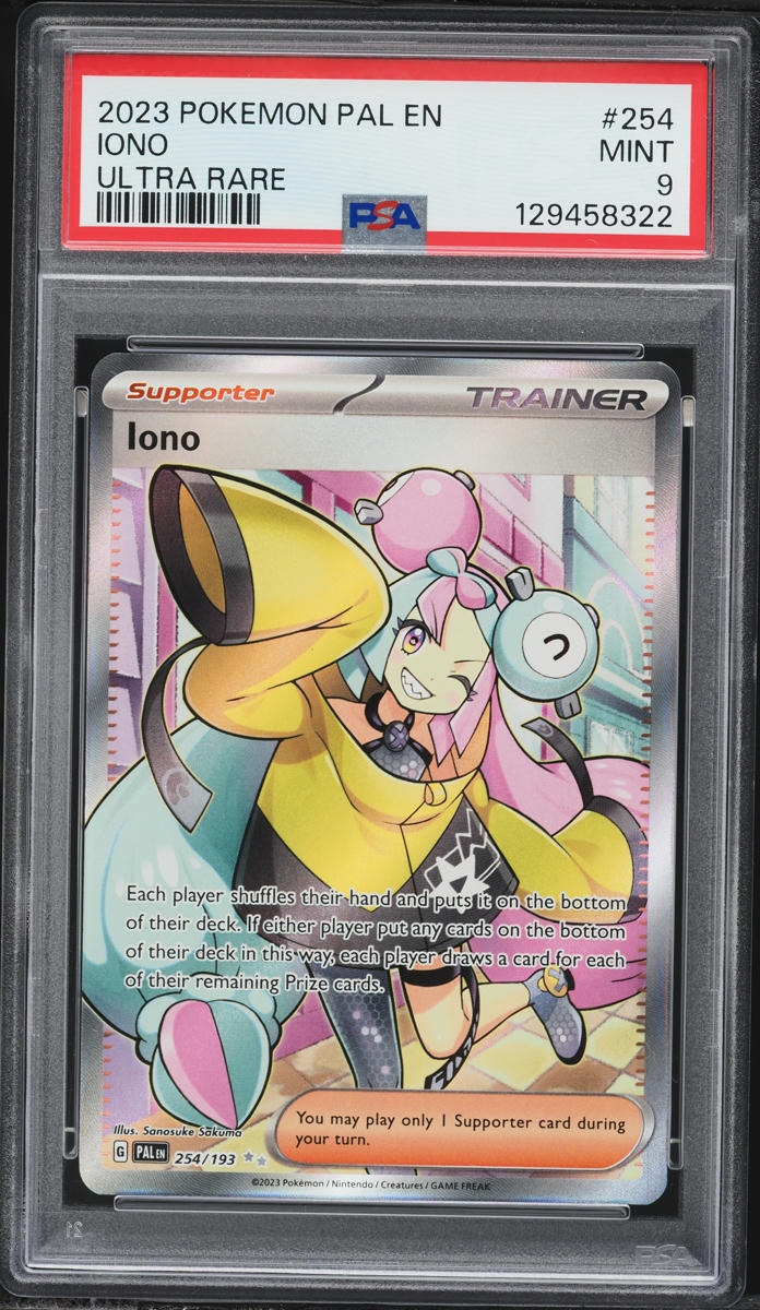 2023 Pokemon Scarlet & Violet Paldea Evolved Full Art Iono #254 PSA 9 MINT