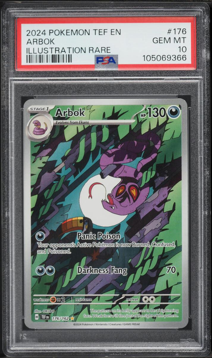 2024 Pokemon Scarlet & Violet Temporal Forces IR Arbok #176 PSA 10 GEM MINT