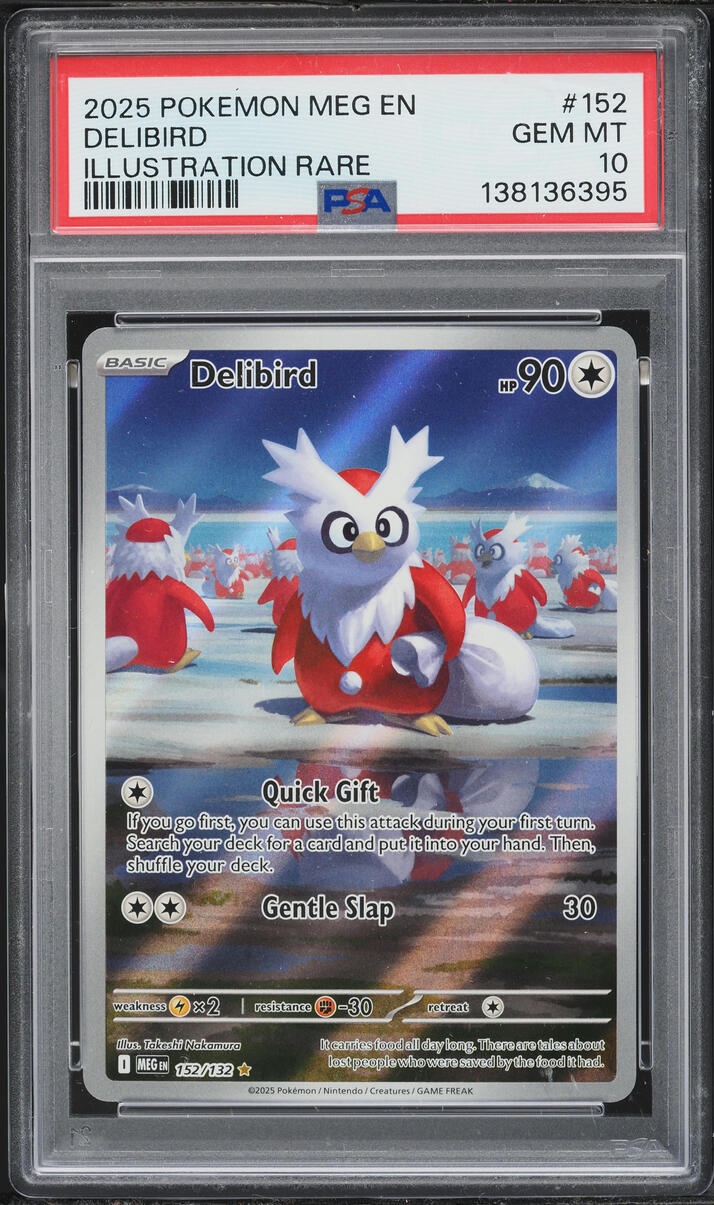2025 Pokemon Mega Evolution IR Delibird #152 PSA 10 GEM MINT