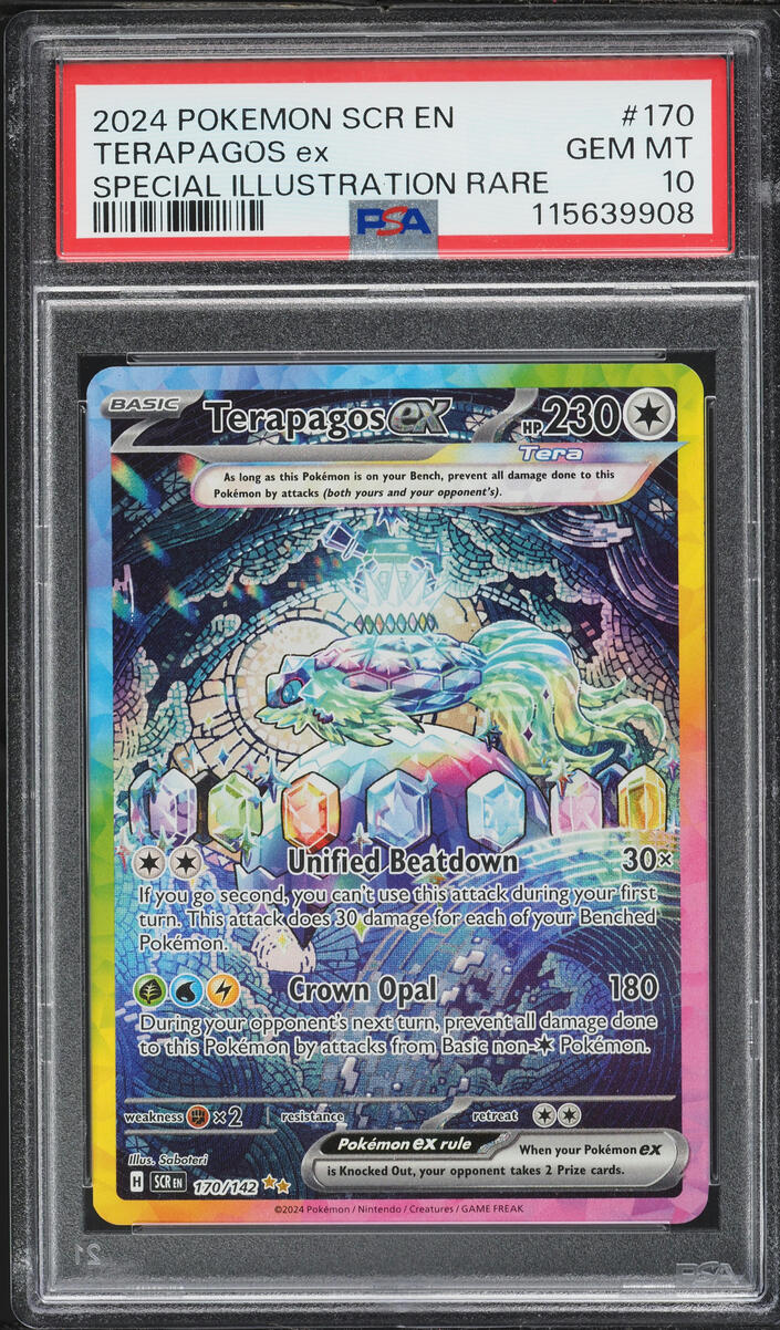 2024 Pokemon Scarlet & Violet Stellar Crown SIR Terapagos ex #170 PSA 10 GEM MINT