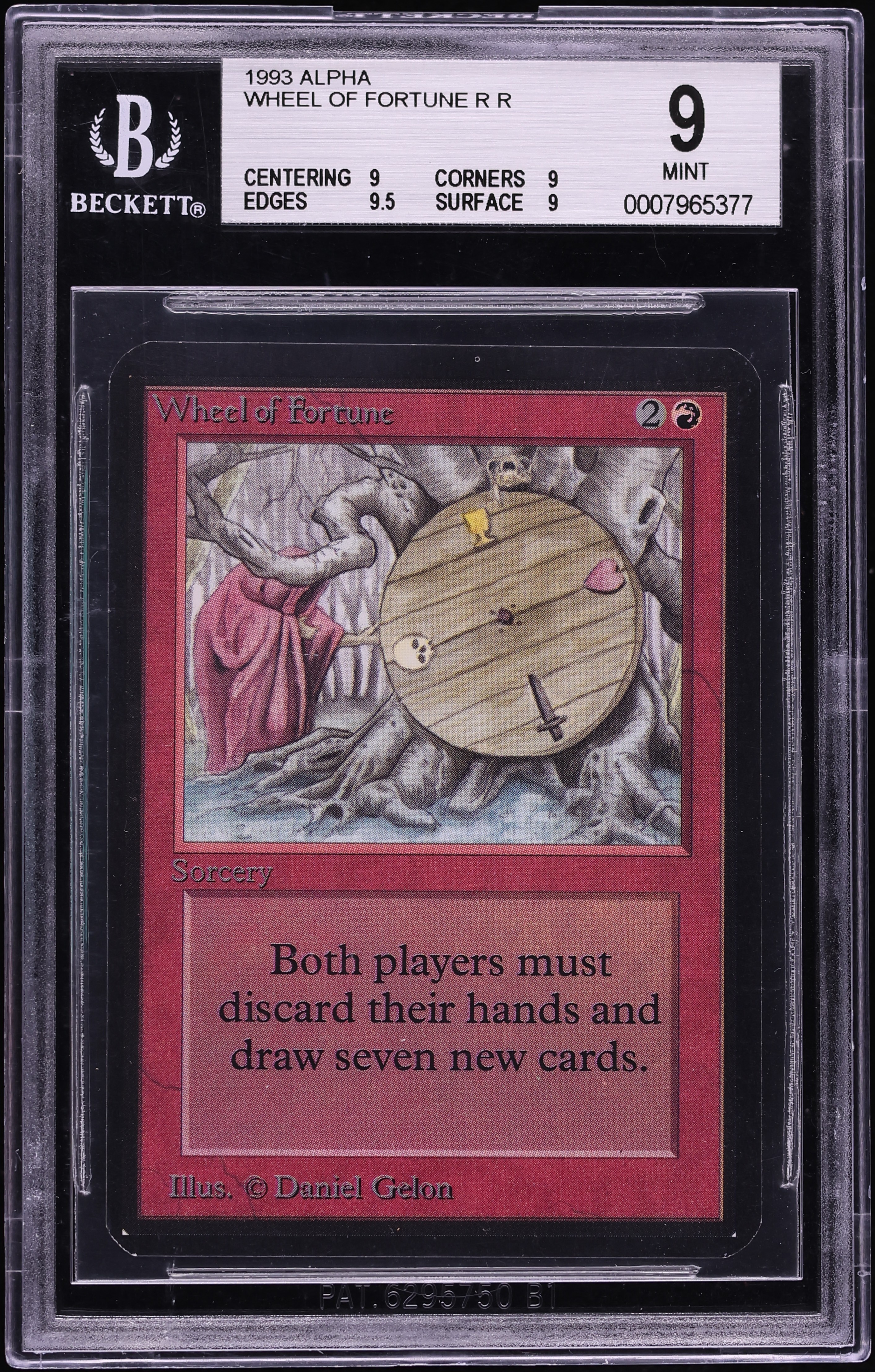 1993 Magic The Gathering MTG Alpha Wheel Of Fortune BGS 9 MINT