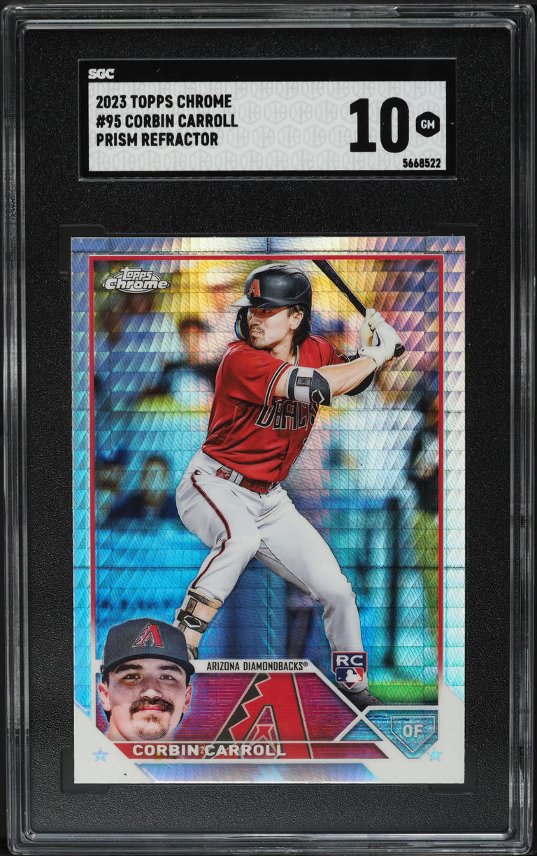 2023 Topps Chrome Prism Refractor Corbin Carroll ROOKIE #95 SGC 10 GEM MINT
