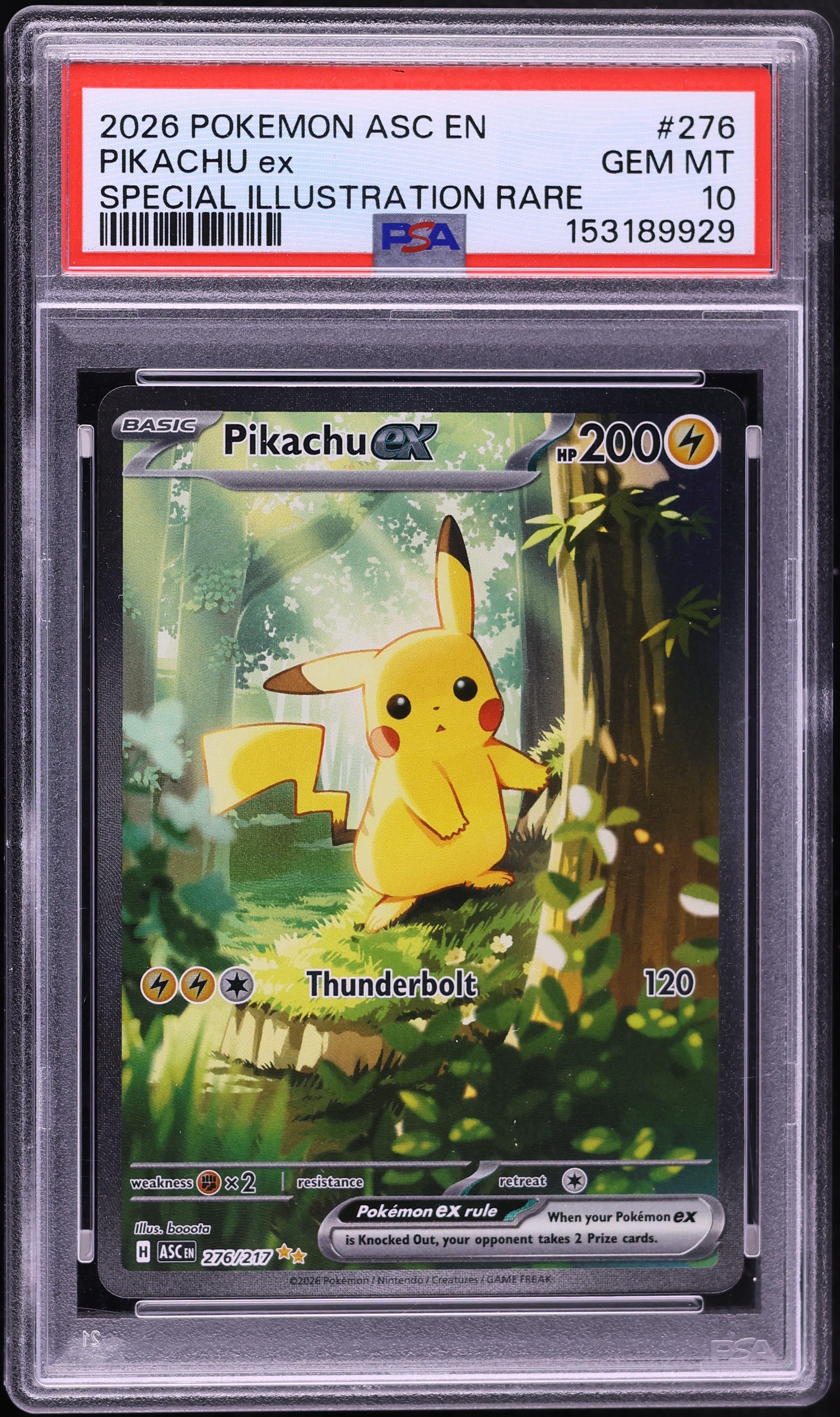 2026 Pokemon Mega Evolution Ascended Heroes SIR Pikachu ex #276 PSA 10 GEM MINT