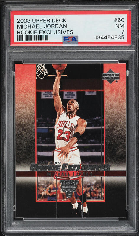 2003 Upper Deck Exclusives Michael Jordan #60 PSA 10 GEM MINT on