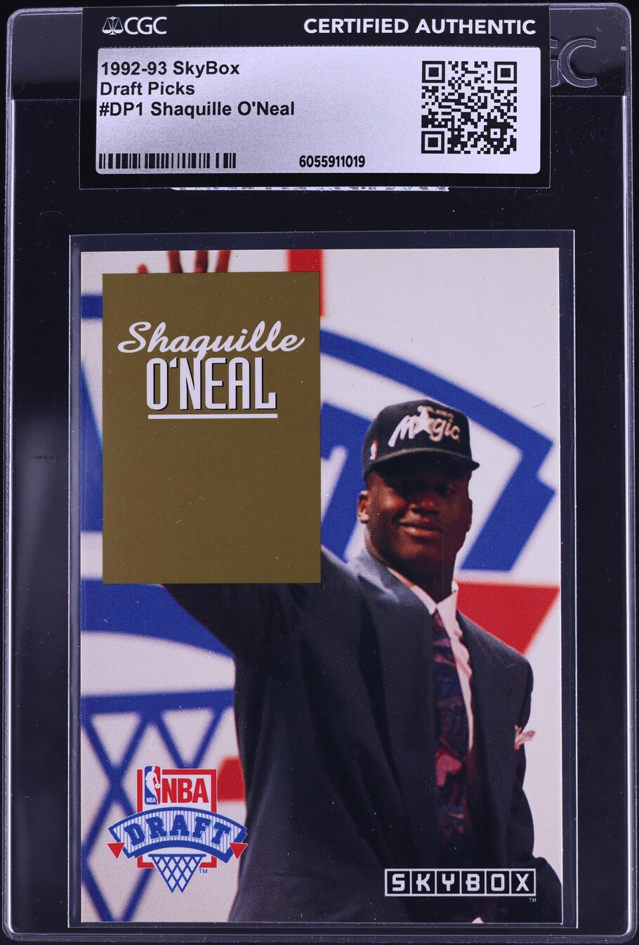 1992 Skybox Draft Picks Shaquille O'Neal ROOKIE #DP1 CGC AUTH