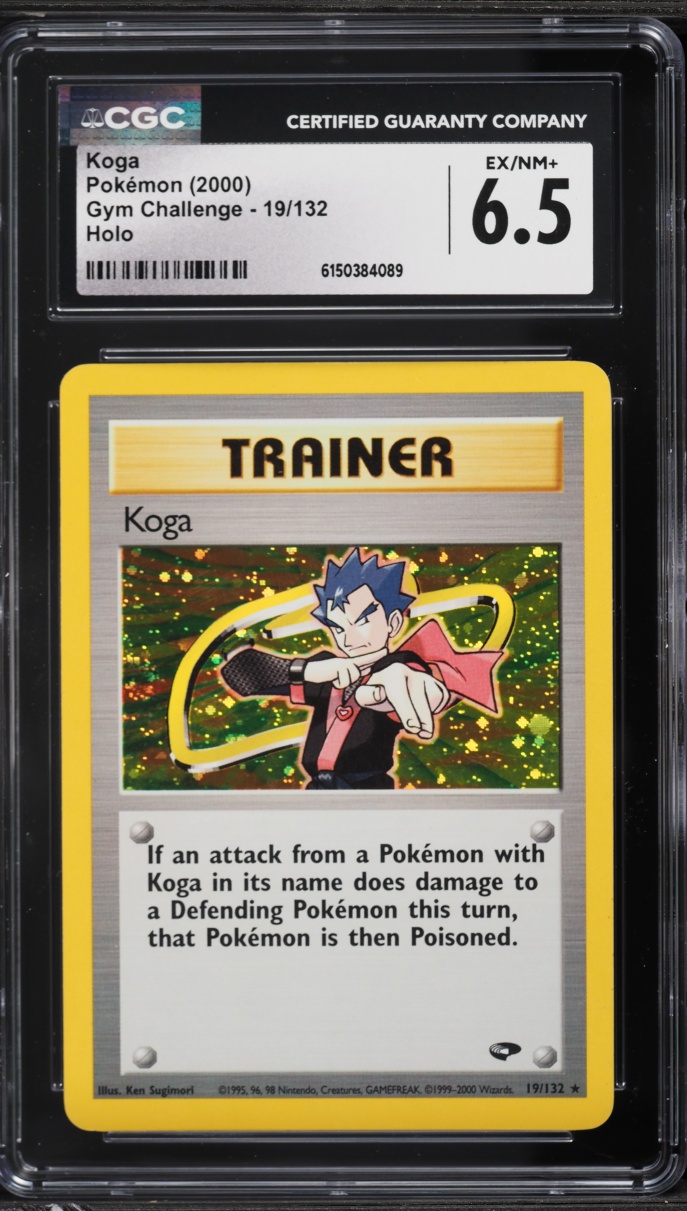 2000 Pokemon Gym Challenge Holo Koga #19 CGC 6.5 EXMT+