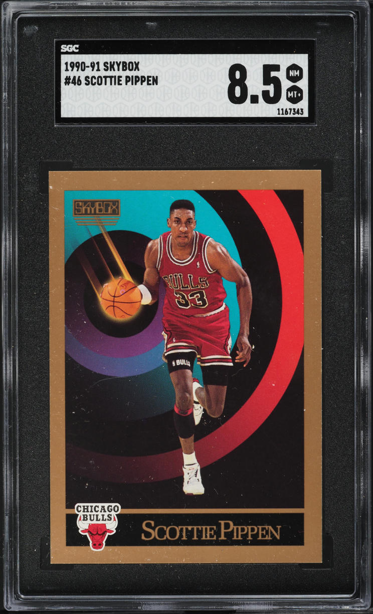 1990 Skybox Basketball Scottie Pippen #46 SGC 8.5 NM-MT+