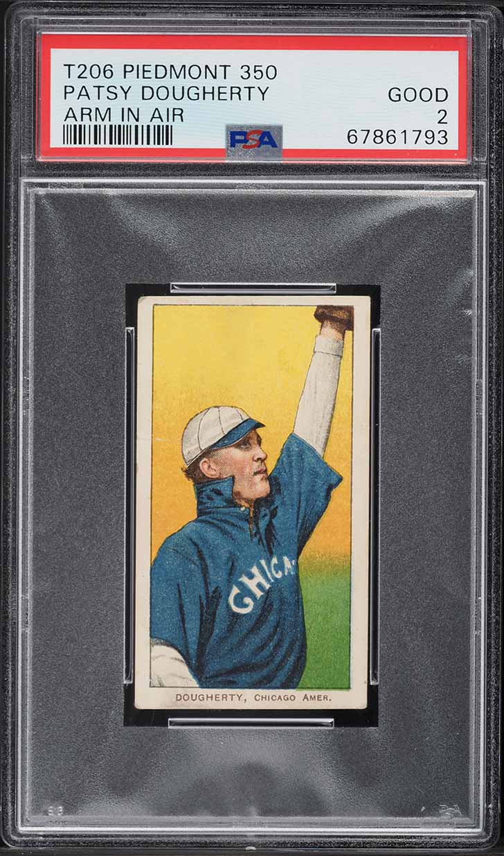 1909-11 T206 Patsy Dougherty ARM IN AIR PSA 2 GD