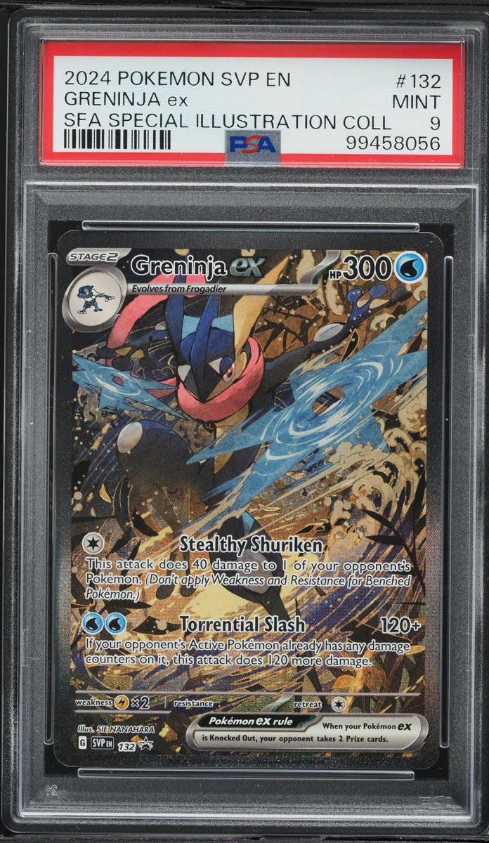 2024 Pokemon Scarlet & Violet Promo Illustration Collection Greninja ex #132 PSA 9 MINT