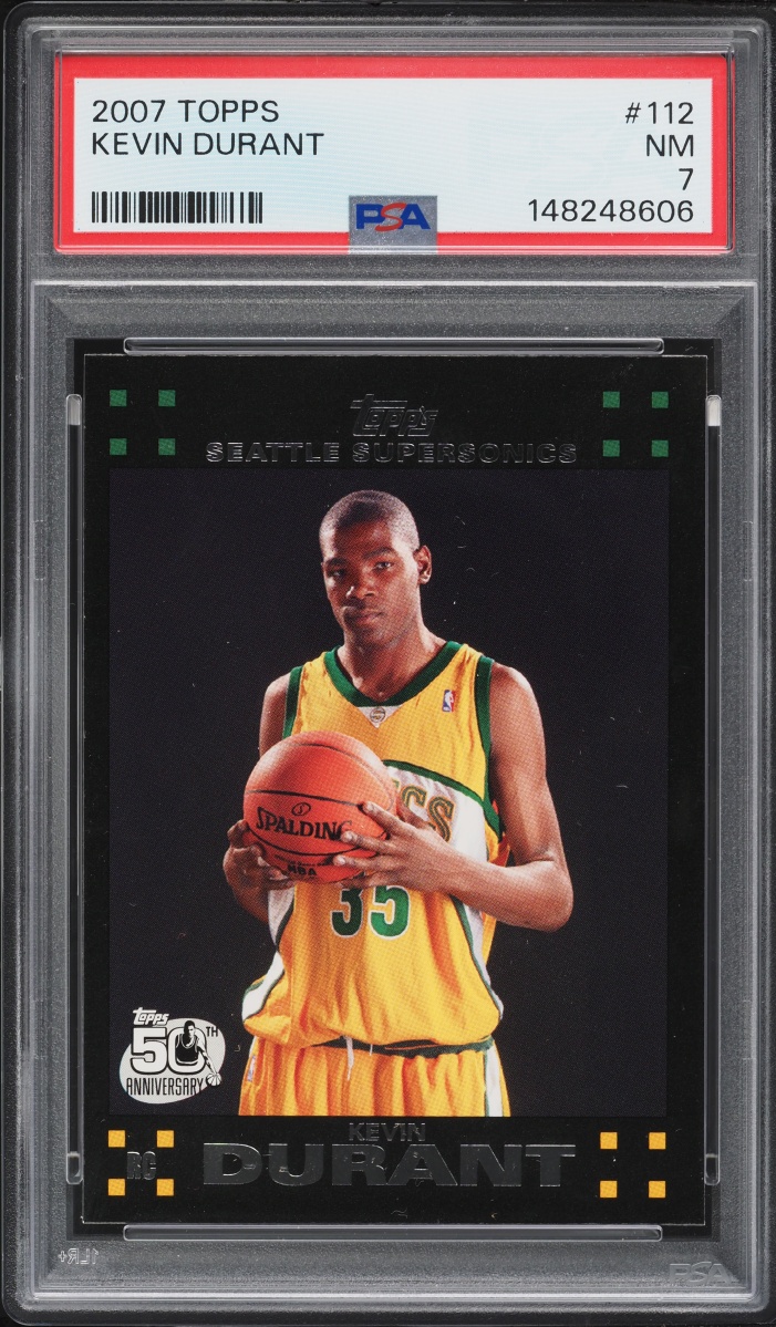 2007 Topps Basketball Kevin Durant ROOKIE #112 PSA 7 NRMT