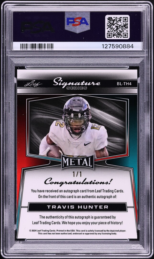 2024 Leaf Metal Signature Series Borderless Orange Crystal Travis