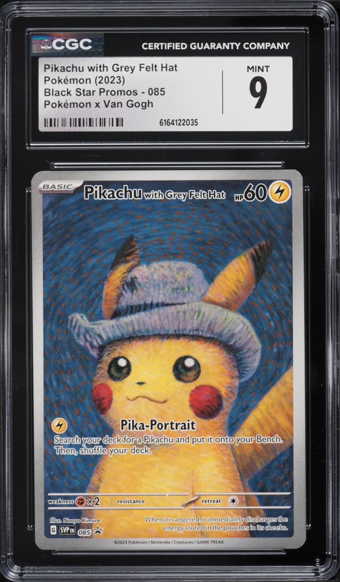 2023 Pokemon SV Promo Van Gogh Full Art Pikachu With Grey Felt Hat #85 CGC 9 MINT