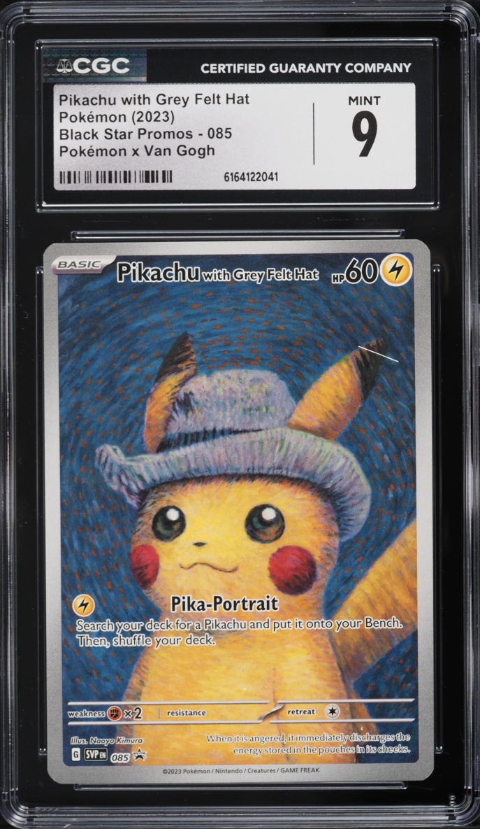 2023 Pokemon SV Promo Van Gogh Full Art Pikachu With Grey Felt Hat #85 CGC 9 MINT