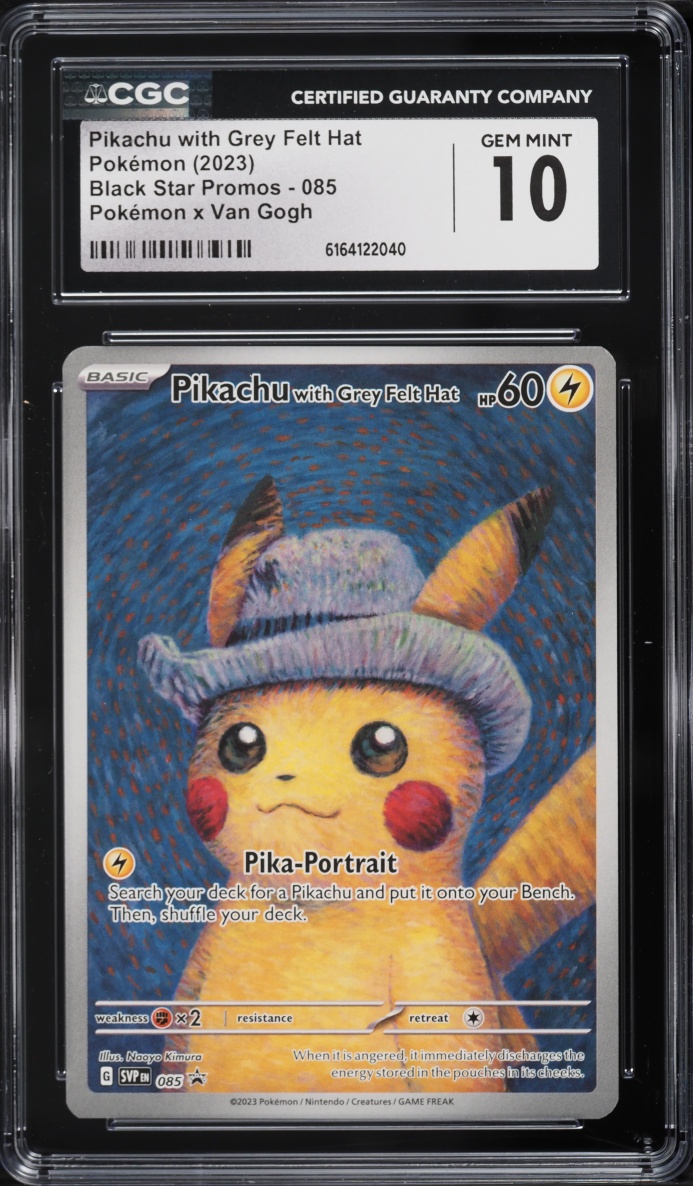 2023 Pokemon SV Promo Van Gogh Full Art Pikachu With Grey Felt Hat #85 CGC 10 GEM MINT