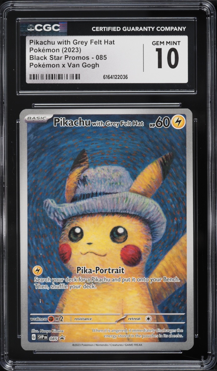 2023 Pokemon SV Promo Van Gogh Full Art Pikachu With Grey Felt Hat #85 CGC 10 GEM MINT