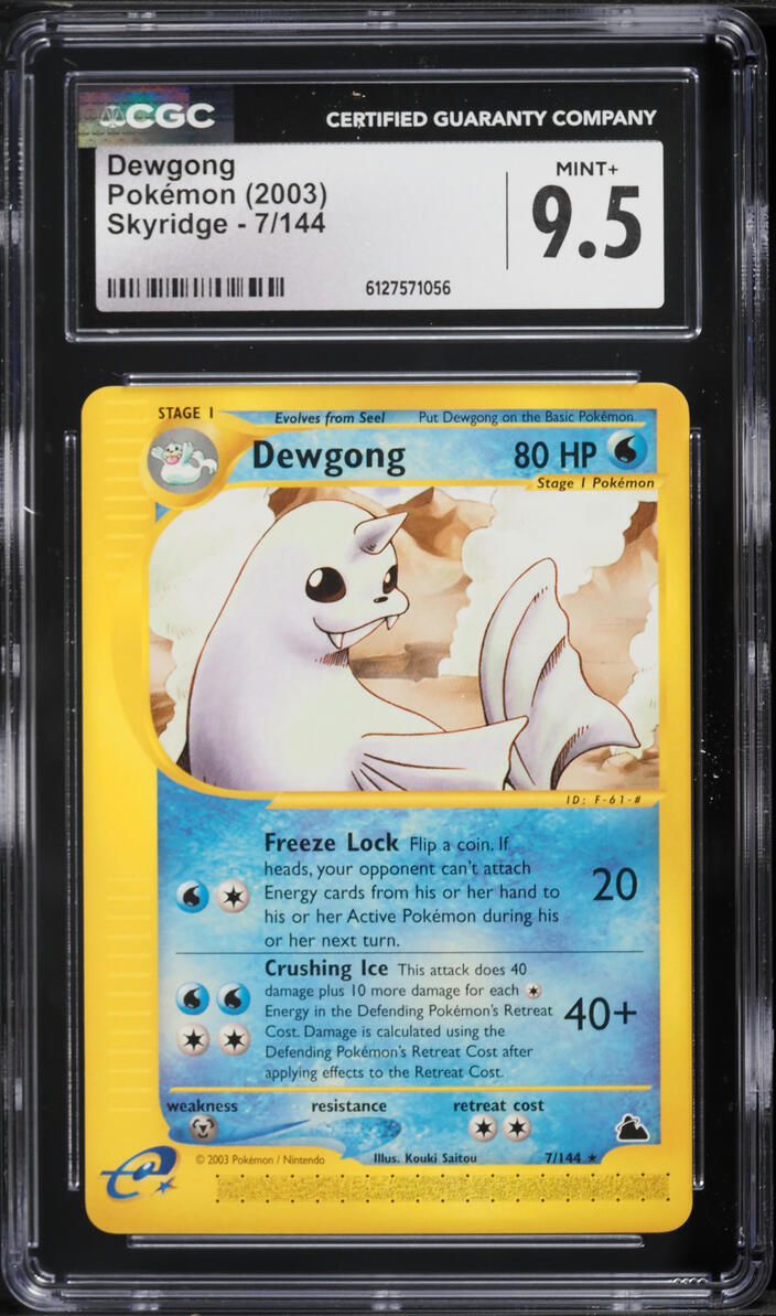 2003 Pokemon Skyridge Dewgong #7 CGC 9.5 MINT+