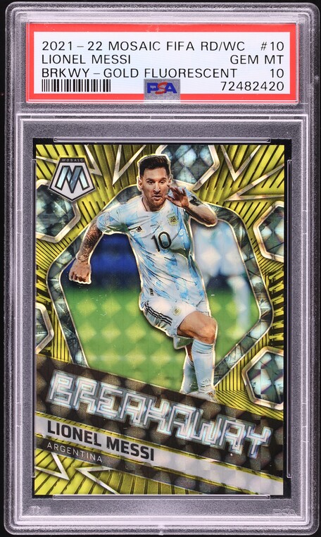 2015 Panini Flawless Finishes Gold Proof Emerald Lionel Messi AUTO