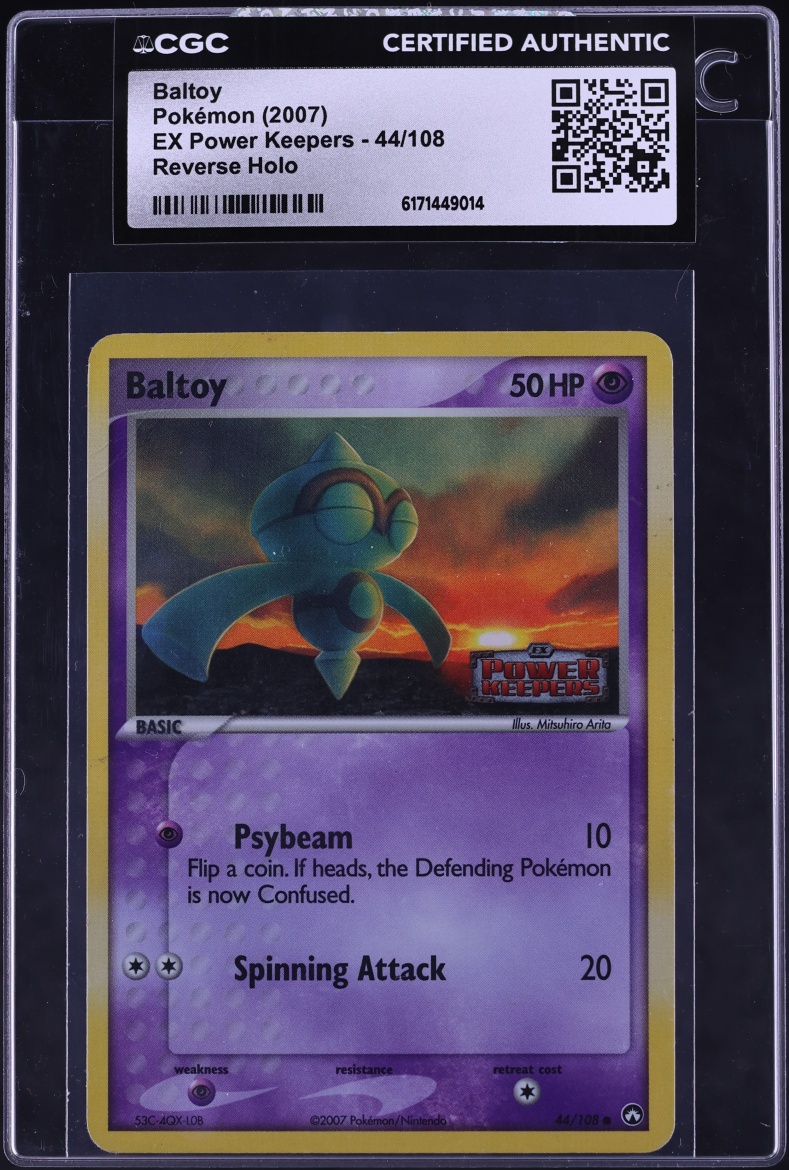 2007 Pokemon EX Power Keepers Reverse Holo Baltoy #44 CGC AUTH