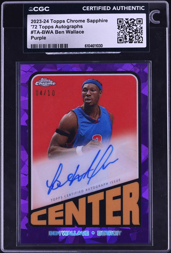 2023 Panini Recon Private Signings Ben Wallace AUTO #PSBWE PSA 10