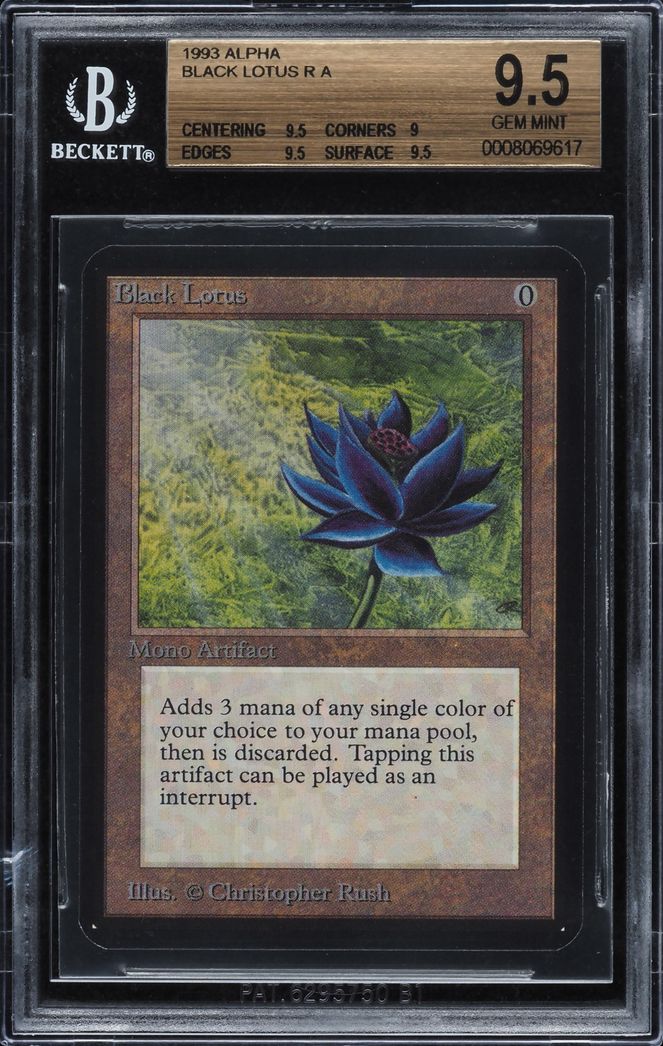 1993 Magic The Gathering MTG Alpha Black Lotus R A BGS 9.5 GEM