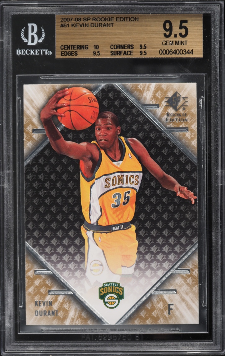 2007 SP Edition Kevin Durant ROOKIE #61 BGS 9.5 GEM MINT