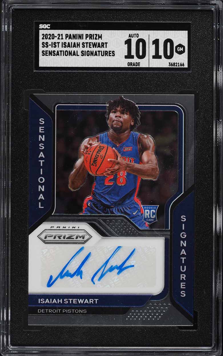 2020 Panini Prizm Sensational Signatures Isaiah Stewart RC AUTO #SS-IST SGC 10