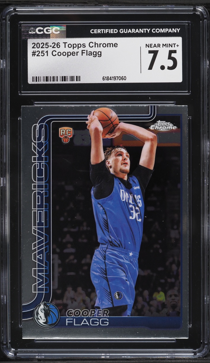 2025 Topps Chrome Cooper Flagg ROOKIE #251 CGC 7.5 NRMT+