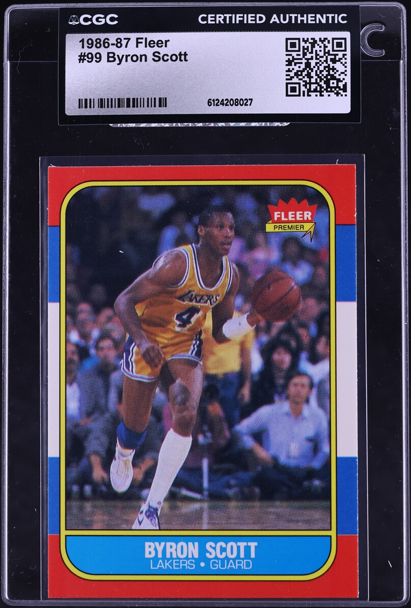 1986 Fleer Basketball Byron Scott ROOKIE #99 CGC AUTH