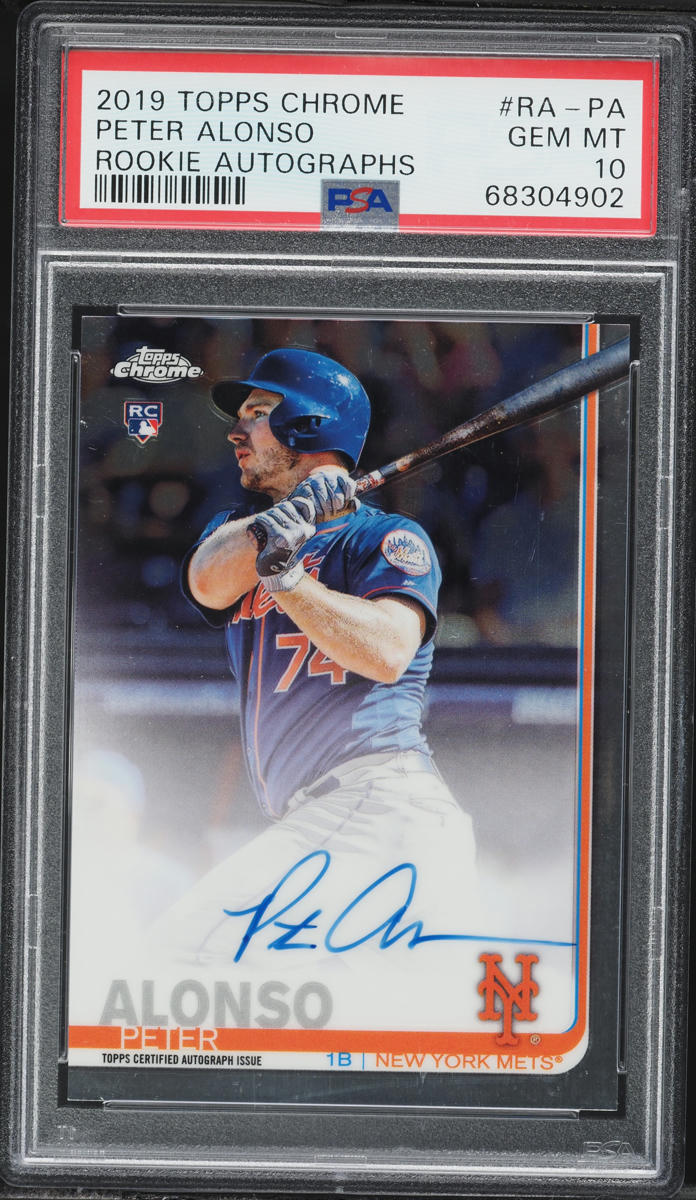 2019 Topps Chrome Peter Alonso ROOKIE AUTO #RA-PA PSA 10 GEM MINT