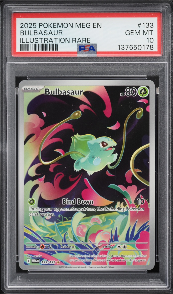2025 Pokemon Mega Evolution IR Bulbasaur #133 PSA 10 GEM MINT