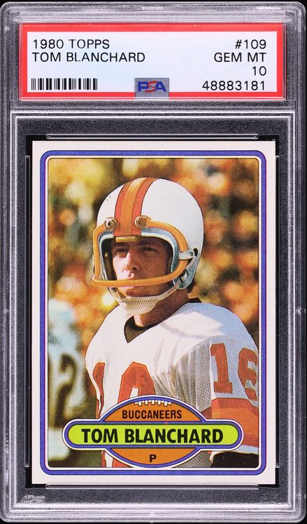 1980 Topps Football Tom Blanchard #109 PSA 10 GEM MINT