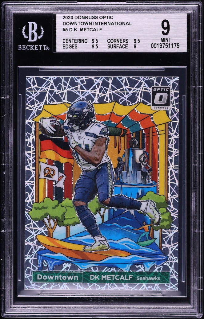 2023 Donruss Optic Downtown International D.K. Metcalf #5 BGS 9 MINT