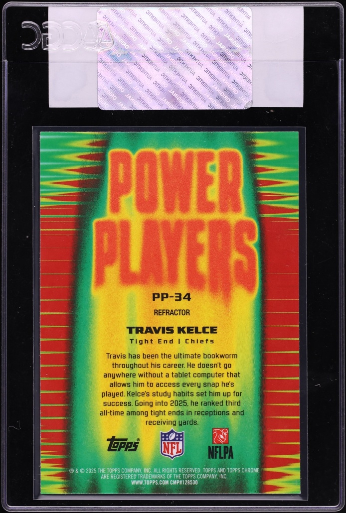 2025 Topps Chrome Power Players Refractor Travis Kelce #PP-34 CGC AUTH