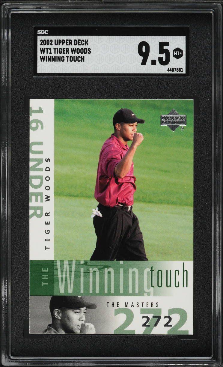 2002 Upper Deck Winning Touch Tiger Woods #WT1 SGC 9.5 MINT+