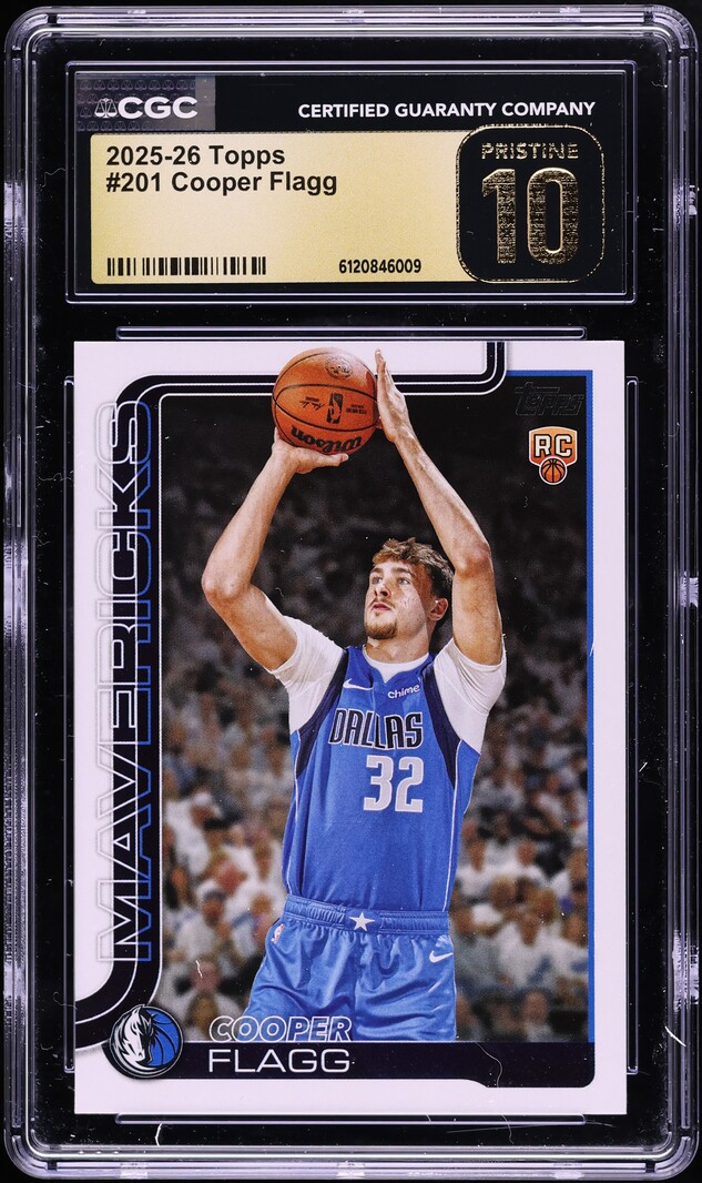 2025 Topps Basketball Cooper Flagg ROOKIE #201 CGC 10 PRISTINE - Photo 1
